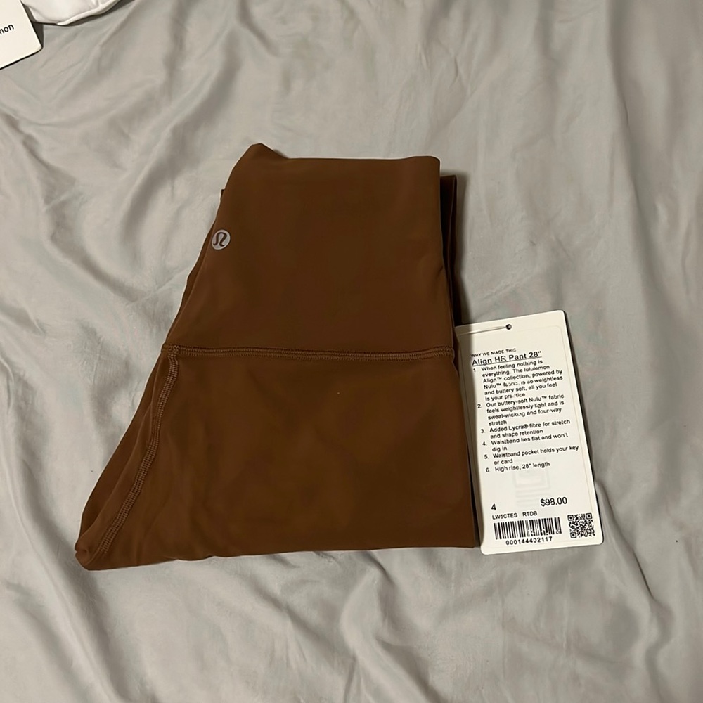 Lululemon Align Leggings 28” Roasted Brown Size 4